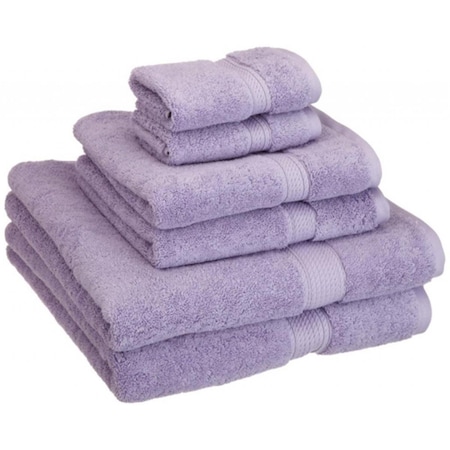 Superior 900GSM Egyptian Cotton 6-Piece Towel Set  Purple 900GSM 6 PC SET PR
